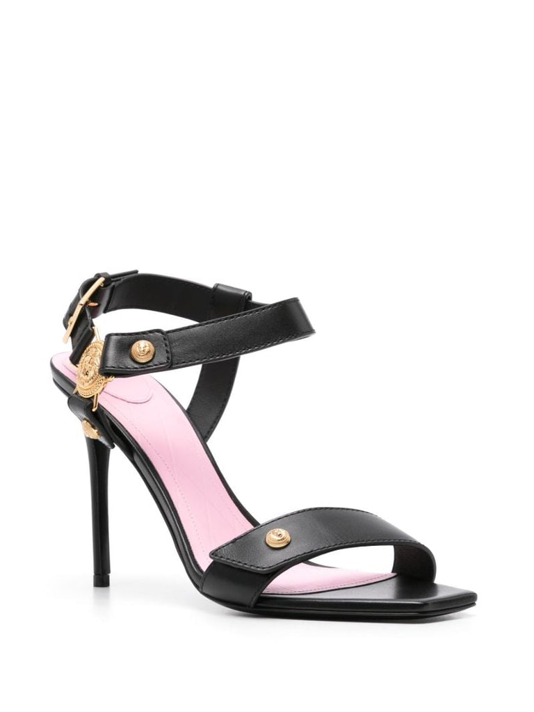 Black Eva 95mm Leather Sandals