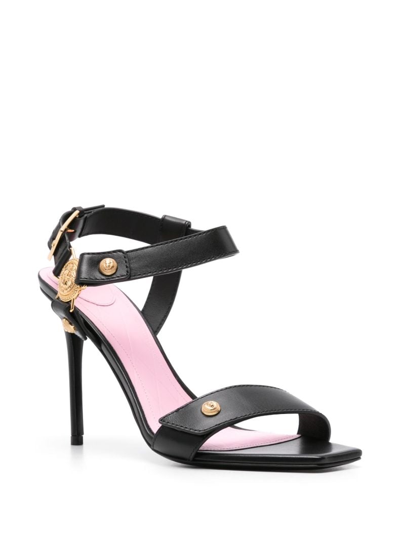 Black Eva 95mm Leather Sandals