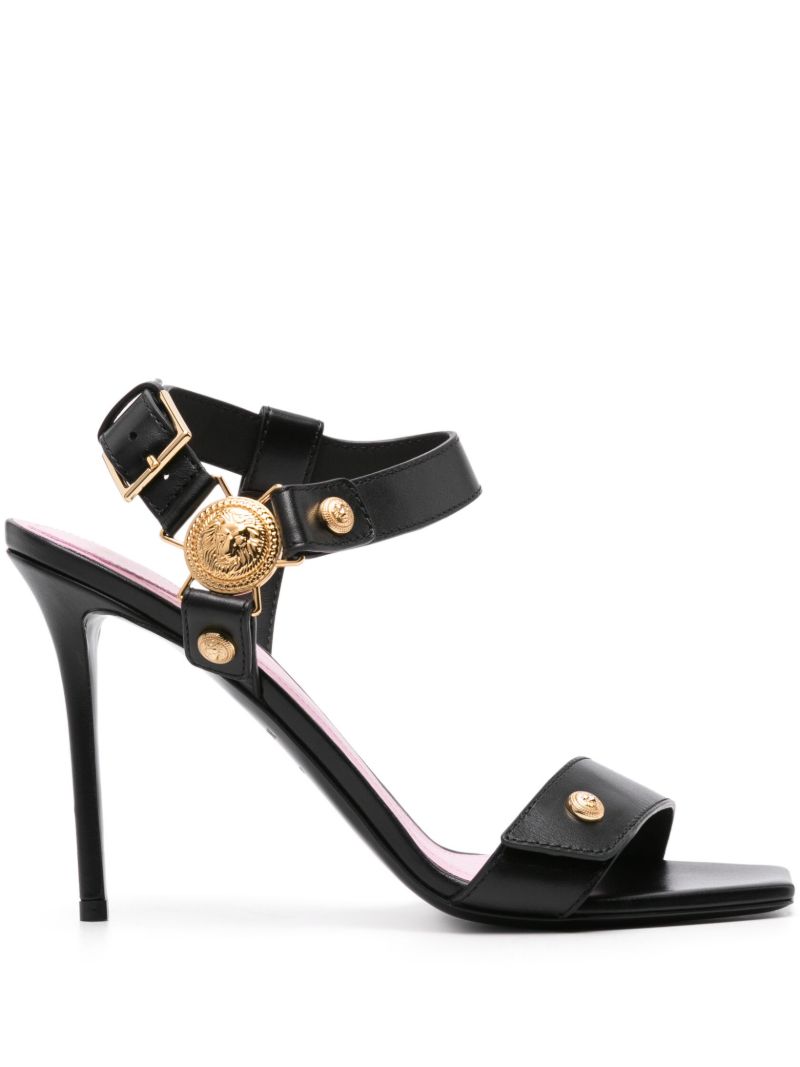Black Eva 95mm Leather Sandals