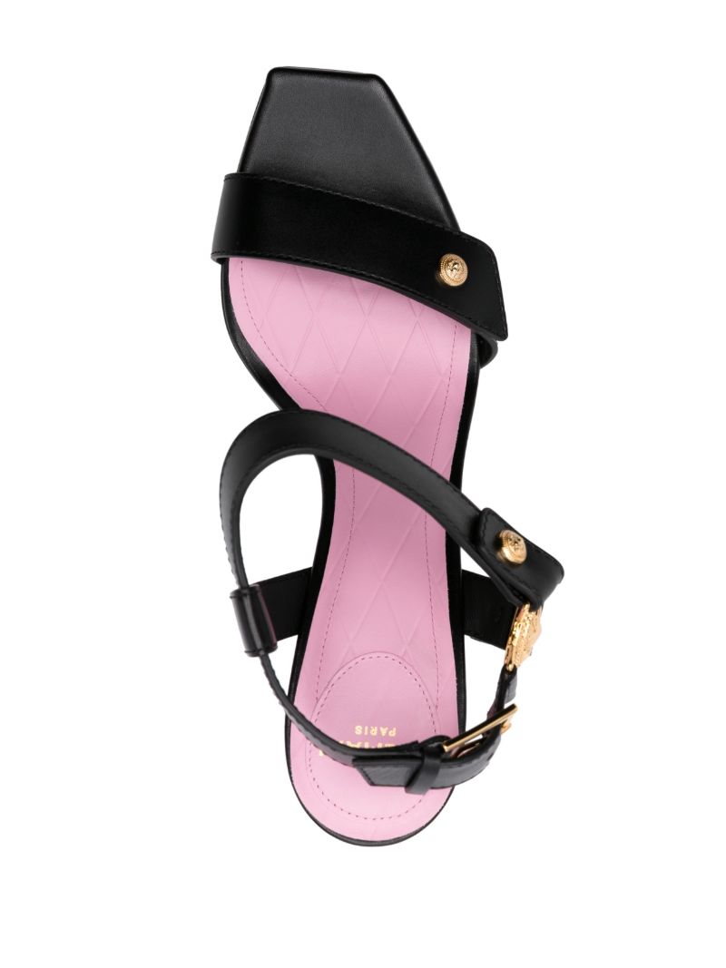 Black Eva 95mm Leather Sandals