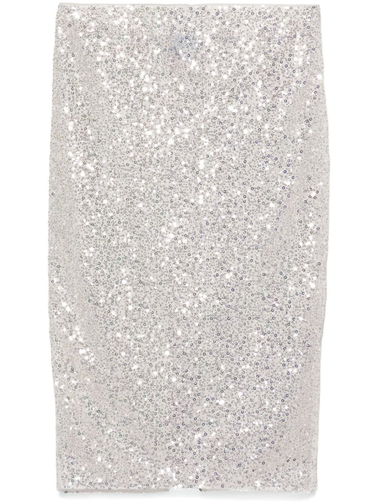 Sequinned Straight-cut Skirt