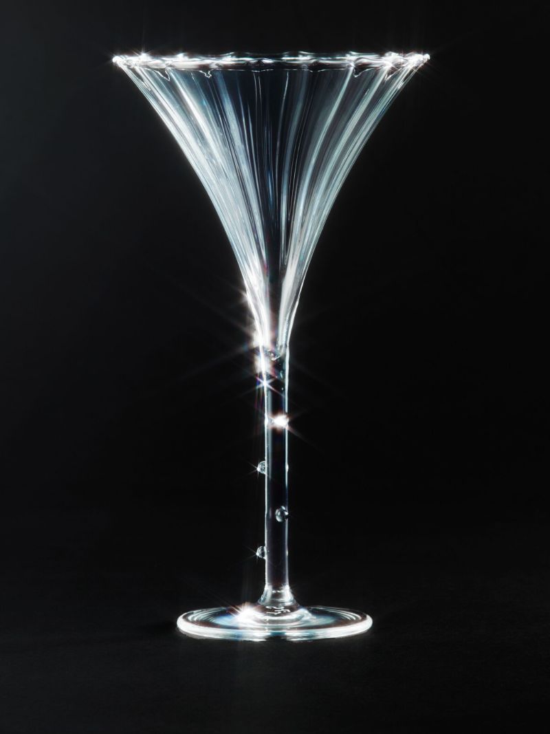 Scalloped Rim Glass Cocktail Glass