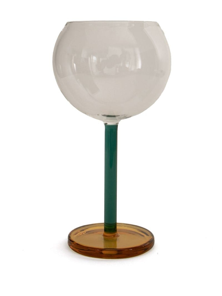Green, Orange and Pink Two-piece Glass Set