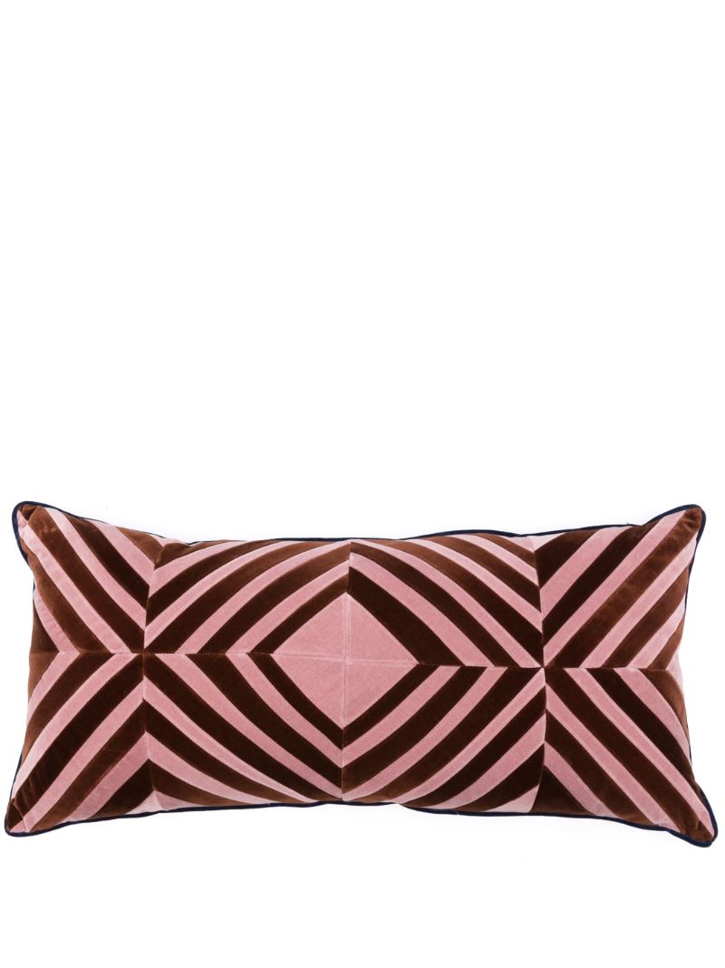 Pink Lily Velvet Cushion