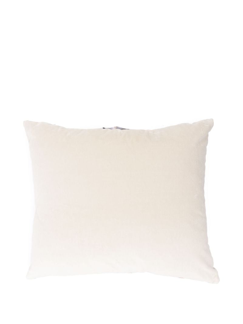 Orange Layla Geometric Print Velvet Cushion