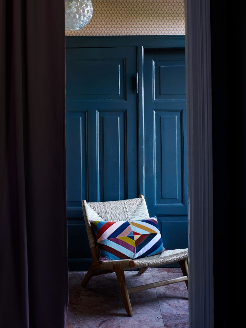 Multicolour Liv Patchwork Velvet Cushion