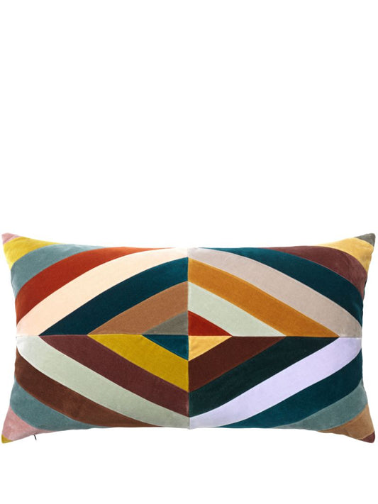 Multicolour Liv Patchwork Velvet Cushion