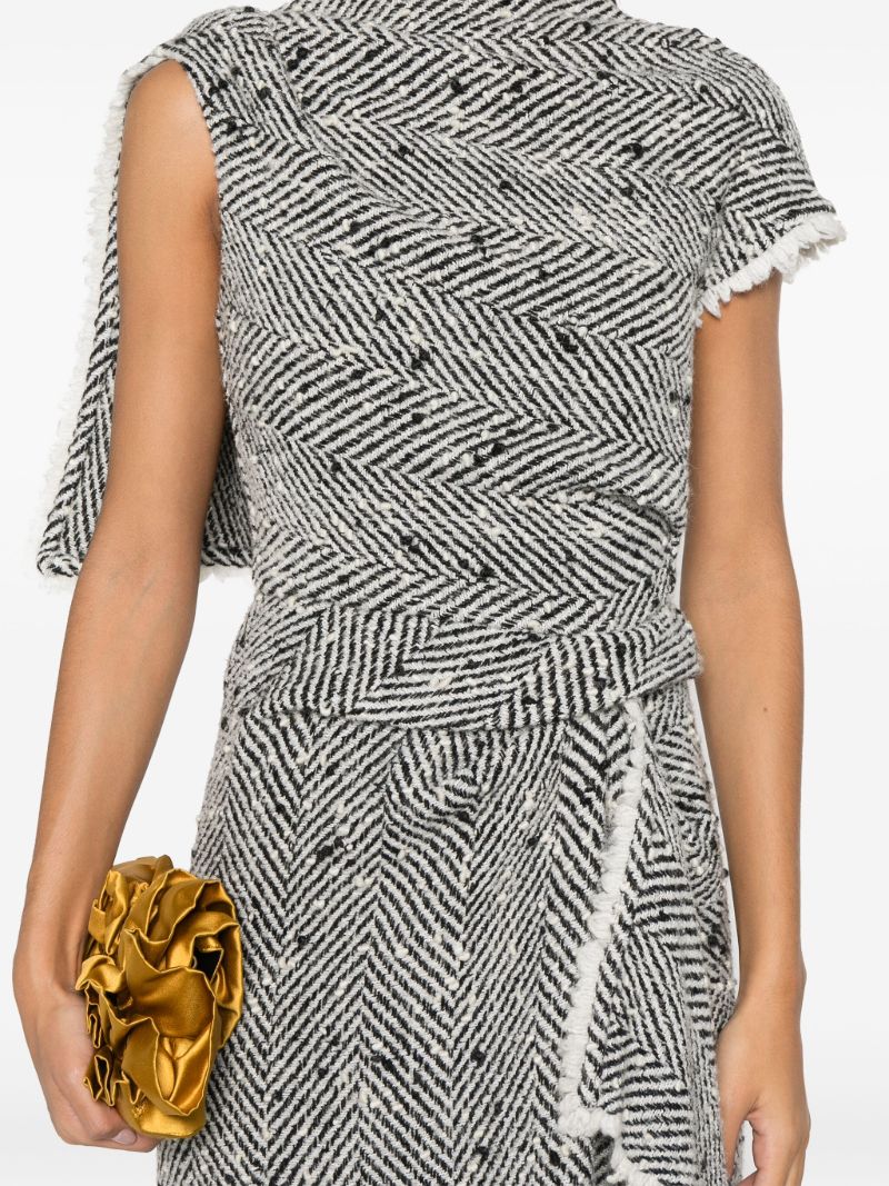 Grey Herringbone Dress