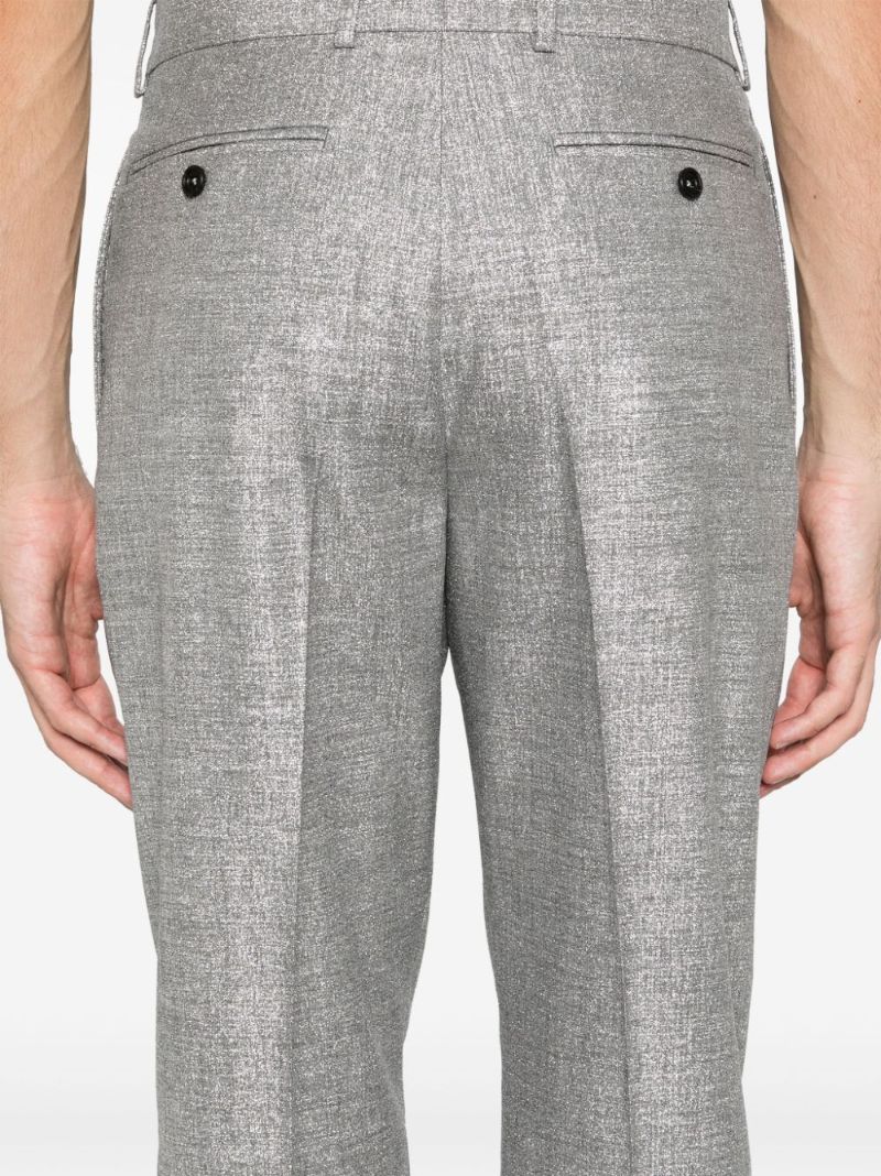 Metallic Straight Tailored Trousers