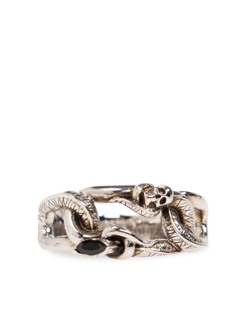 Snake & Skull Chain Ring