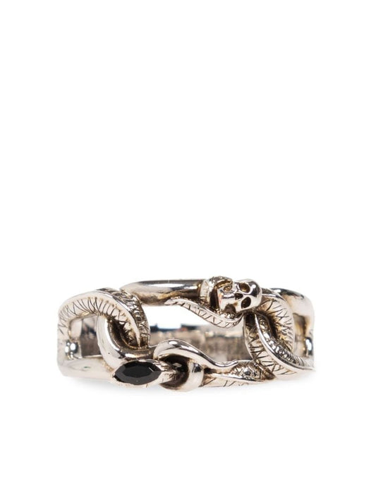 Snake & Skull Chain Ring
