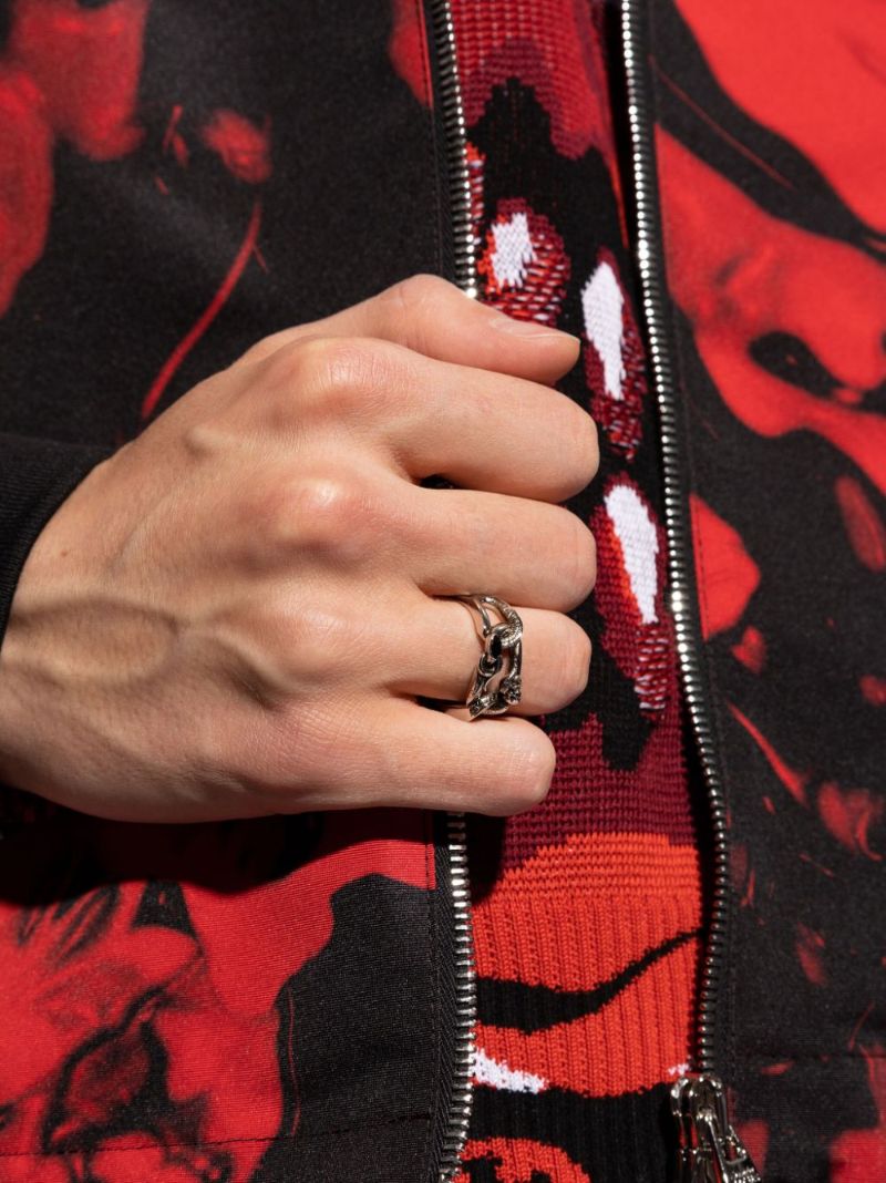 Snake & Skull Chain Ring