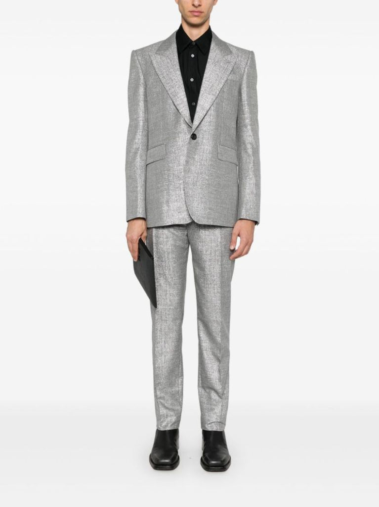 Metallic Single-breasted Blazer