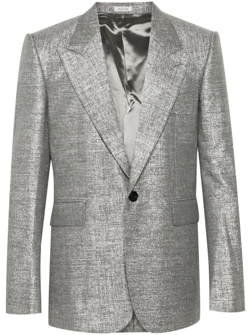 Metallic Single-breasted Blazer