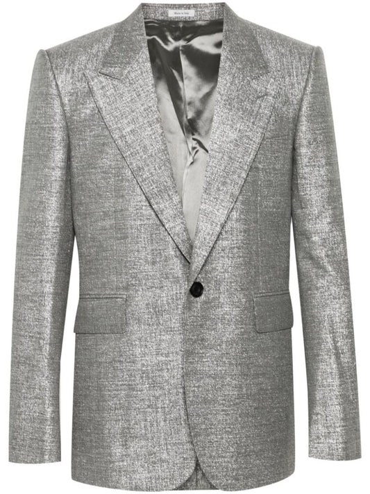 Metallic Single-breasted Blazer