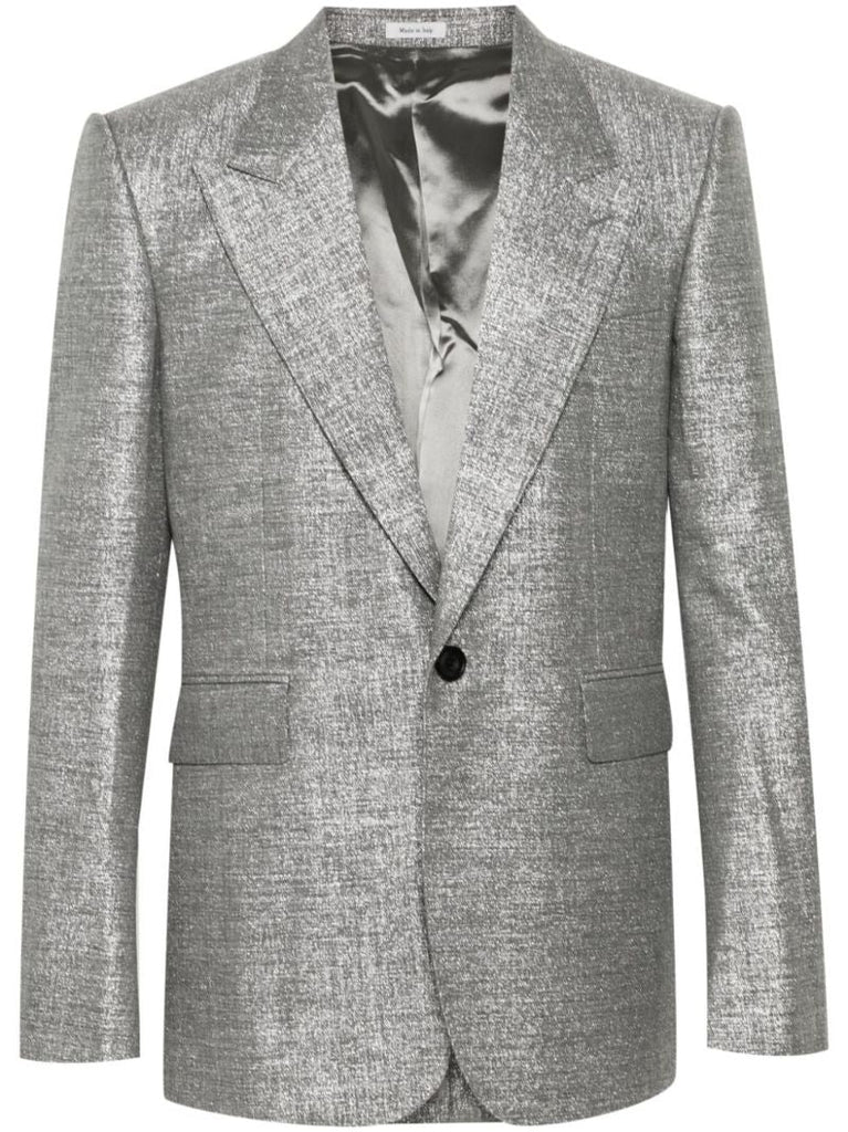 Metallic Single-breasted Blazer