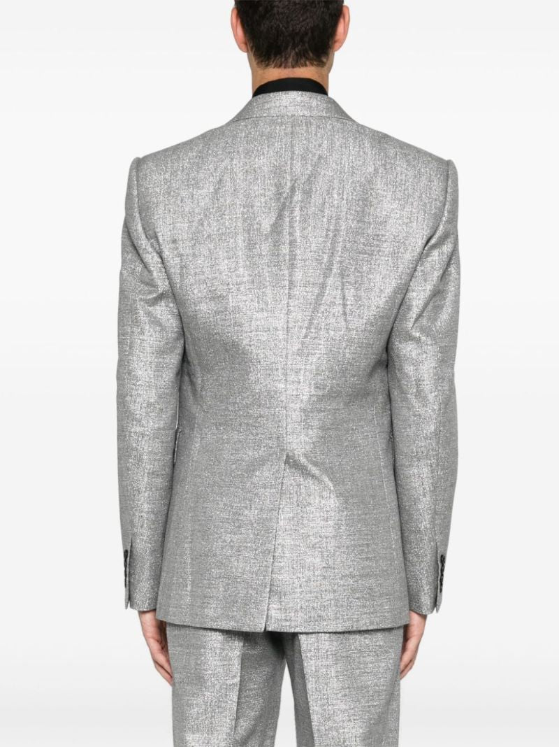 Metallic Single-breasted Blazer