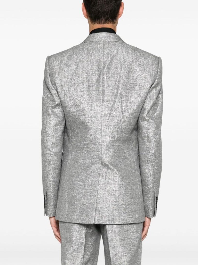 Metallic Single-breasted Blazer