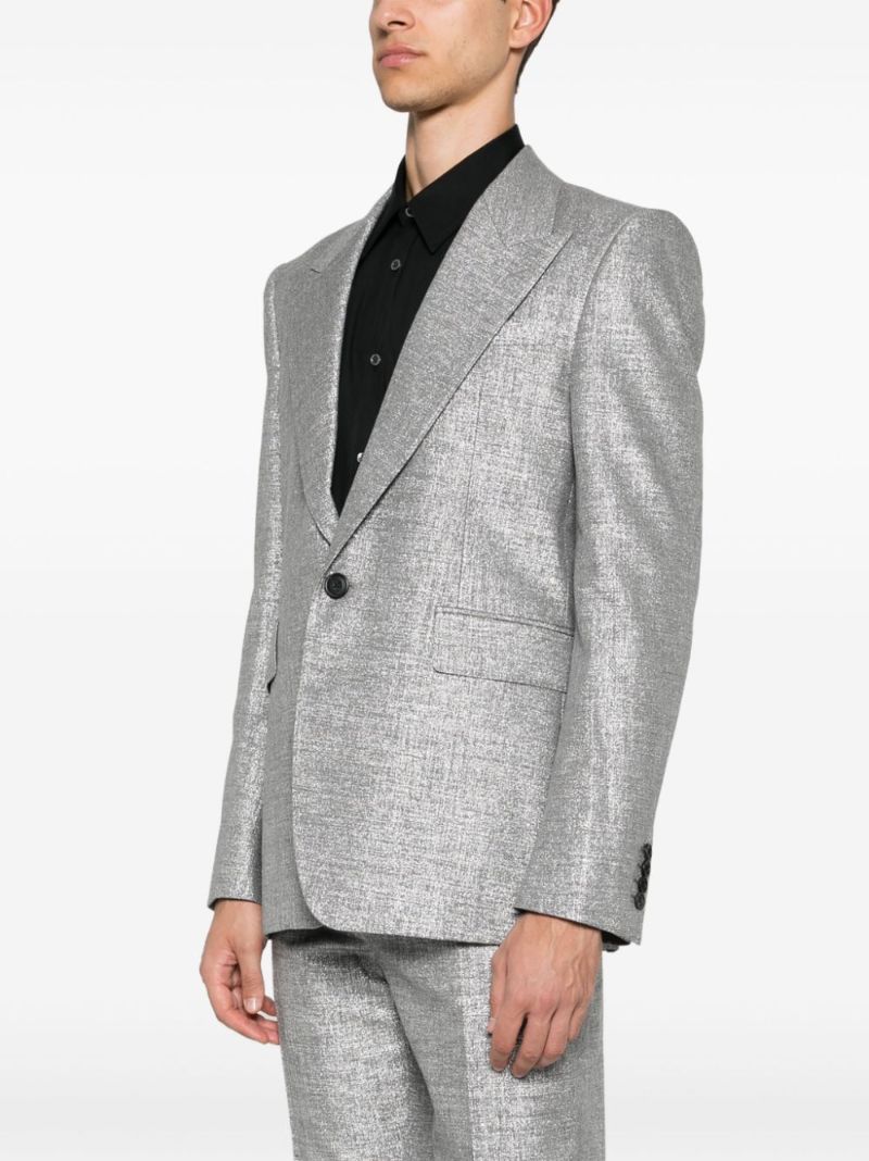 Metallic Single-breasted Blazer