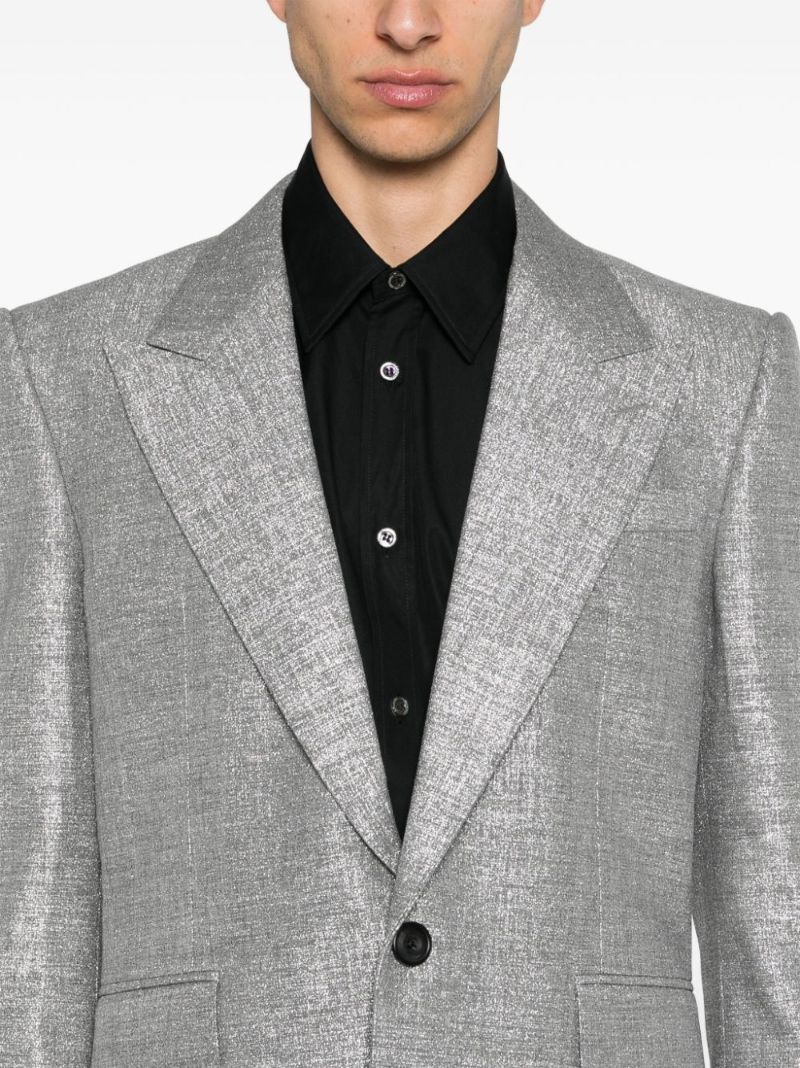 Metallic Single-breasted Blazer