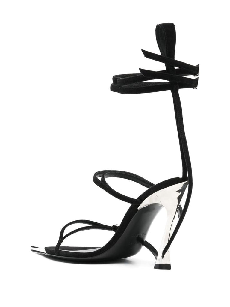 Black Strappy Fang 95 Sandals
