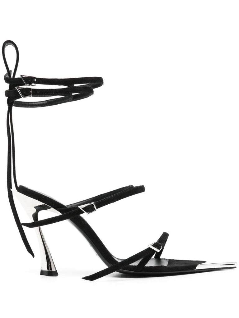 Black Strappy Fang 95 Sandals