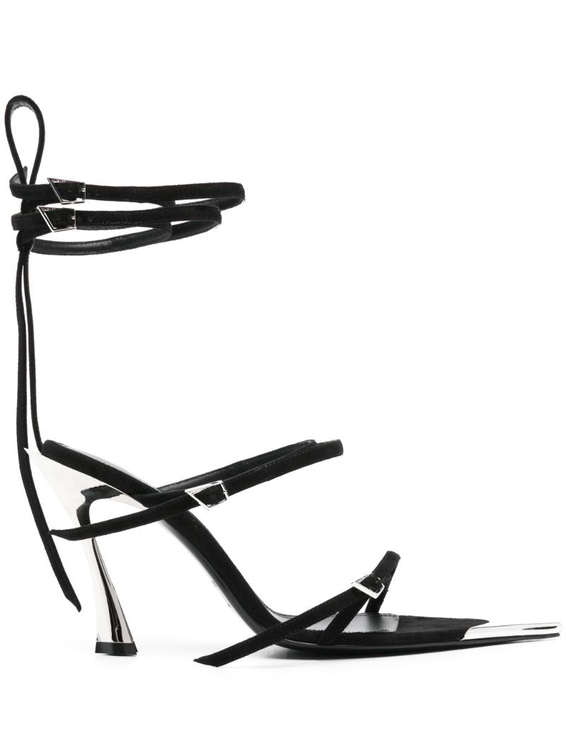Black Strappy Fang 95 Sandals