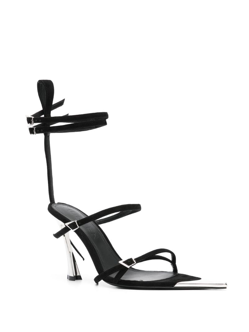 Black Strappy Fang 95 Sandals