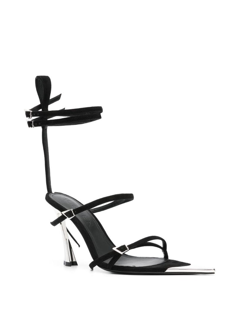 Black Strappy Fang 95 Sandals