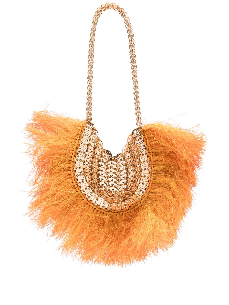 Gold-tone and Orange Iconic 1969 Moon Tote Bag