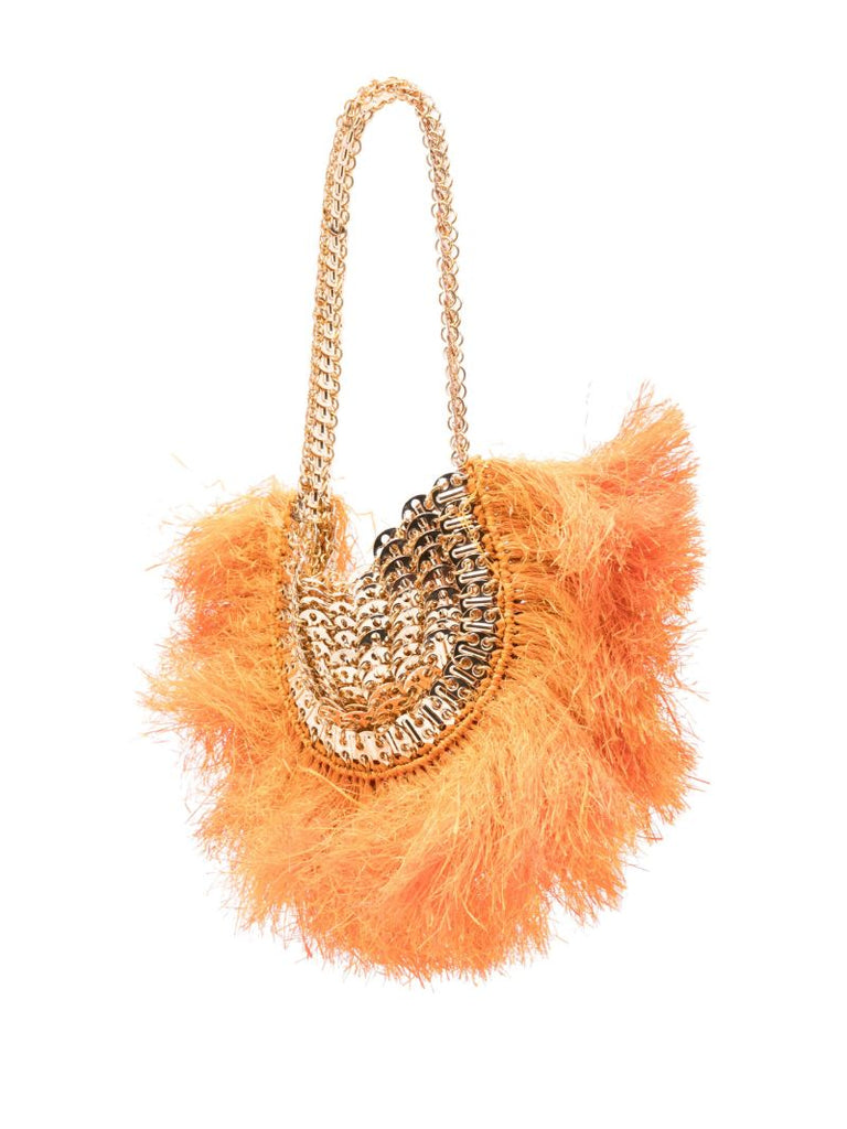 Gold-tone and Orange Iconic 1969 Moon Tote Bag