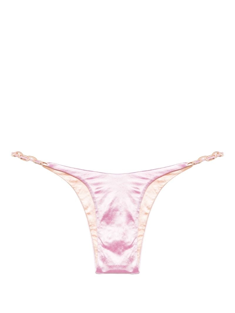 Pink Satin-finish Bikini Bottoms