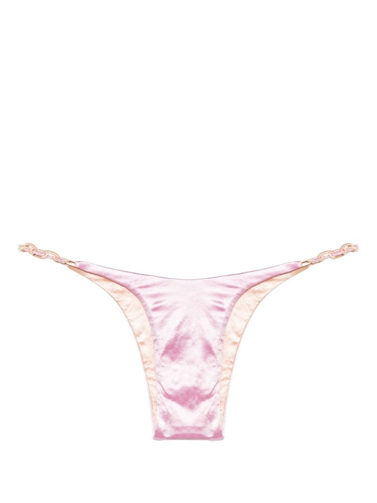 Pink Satin-finish Bikini Bottoms