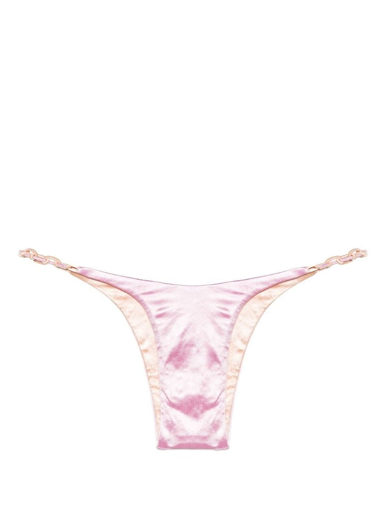 Pink Satin-finish Bikini Bottoms