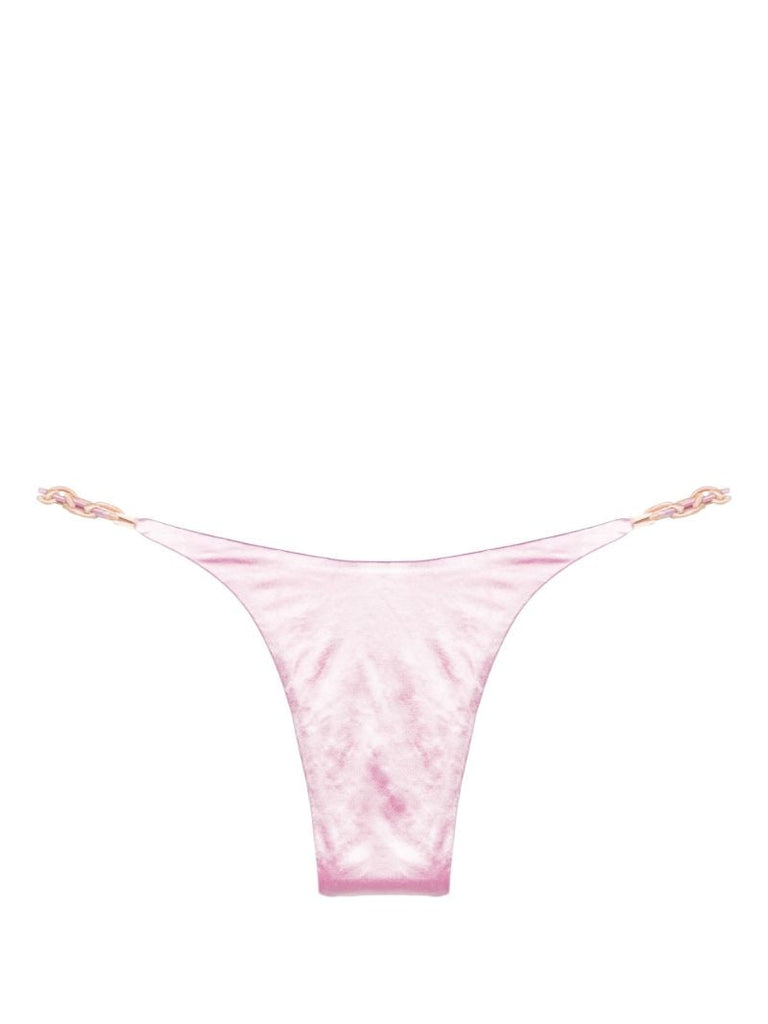 Pink Satin-finish Bikini Bottoms