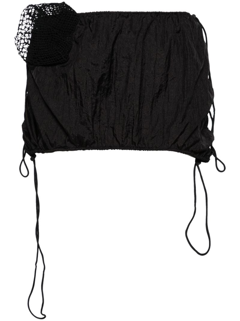 Black Floral-appliquÃ_x0083_Â© Miniskirt
