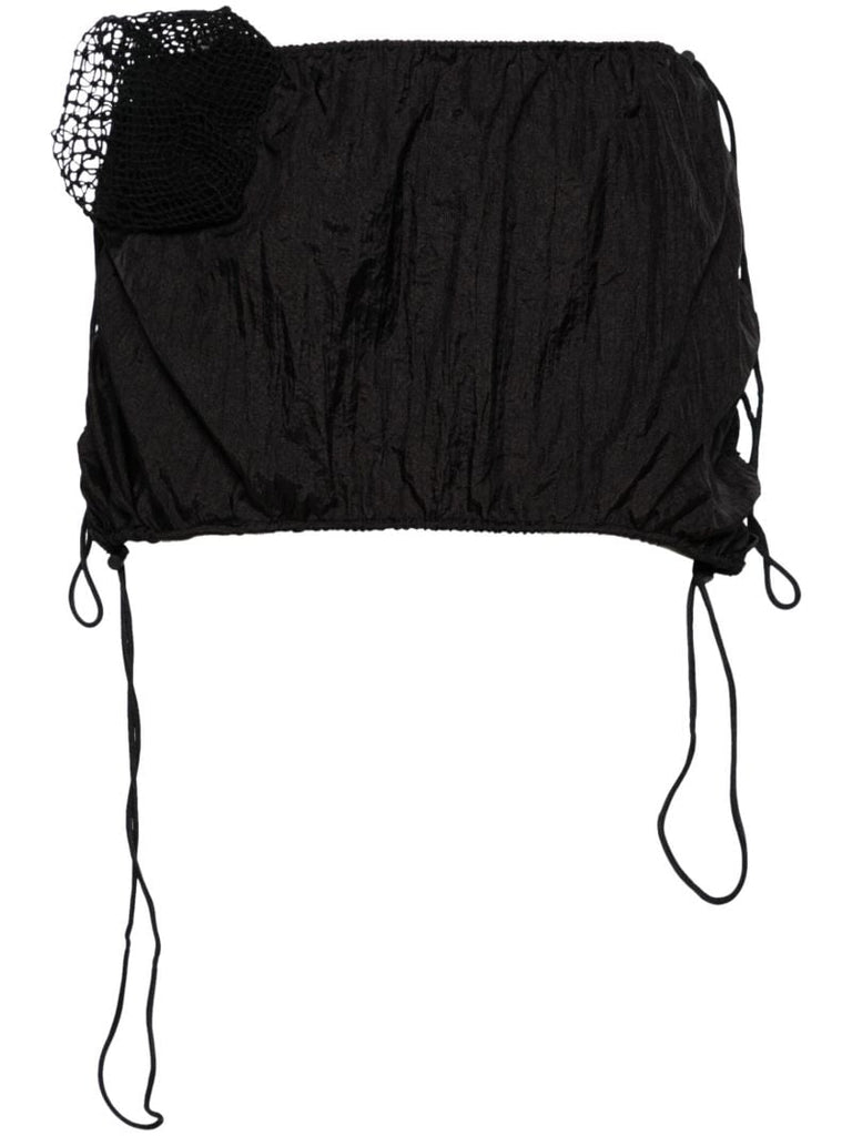 Black Floral-appliquÃ_x0083_Â© Miniskirt