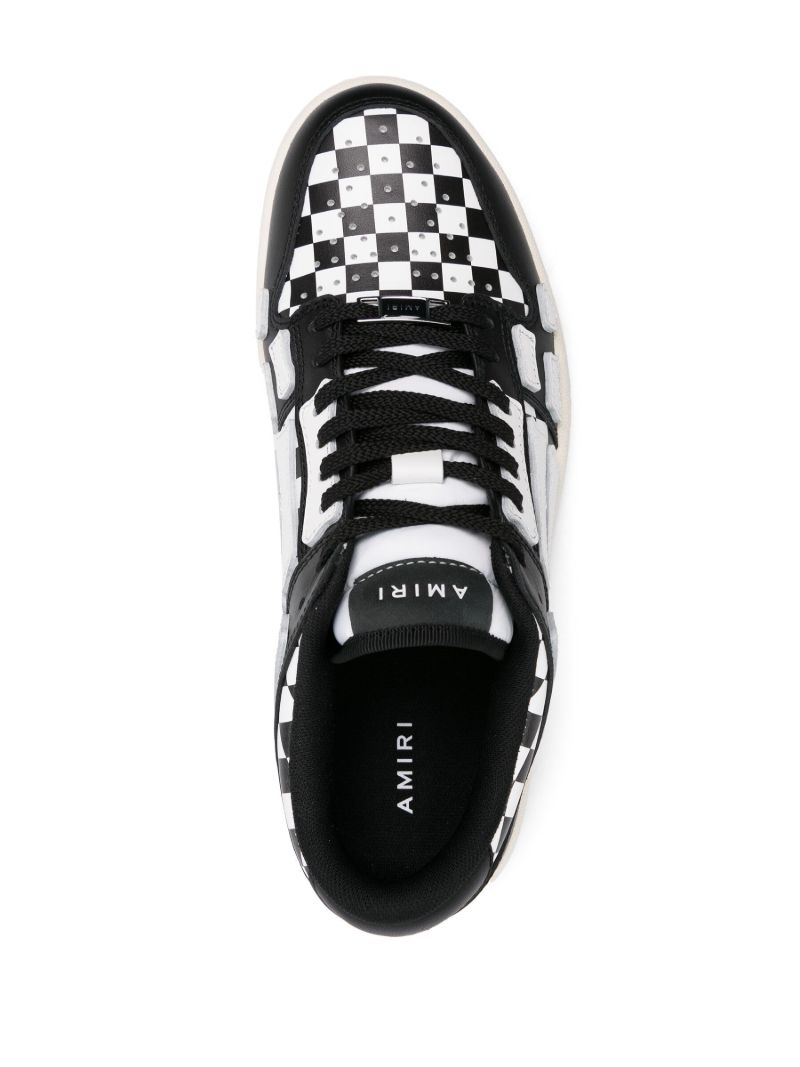 Black Skel Top Low Leather Sneakers