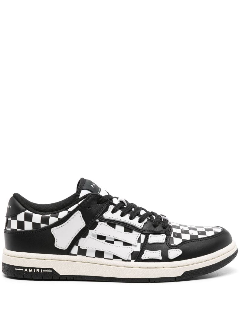 Black Skel Top Low Leather Sneakers