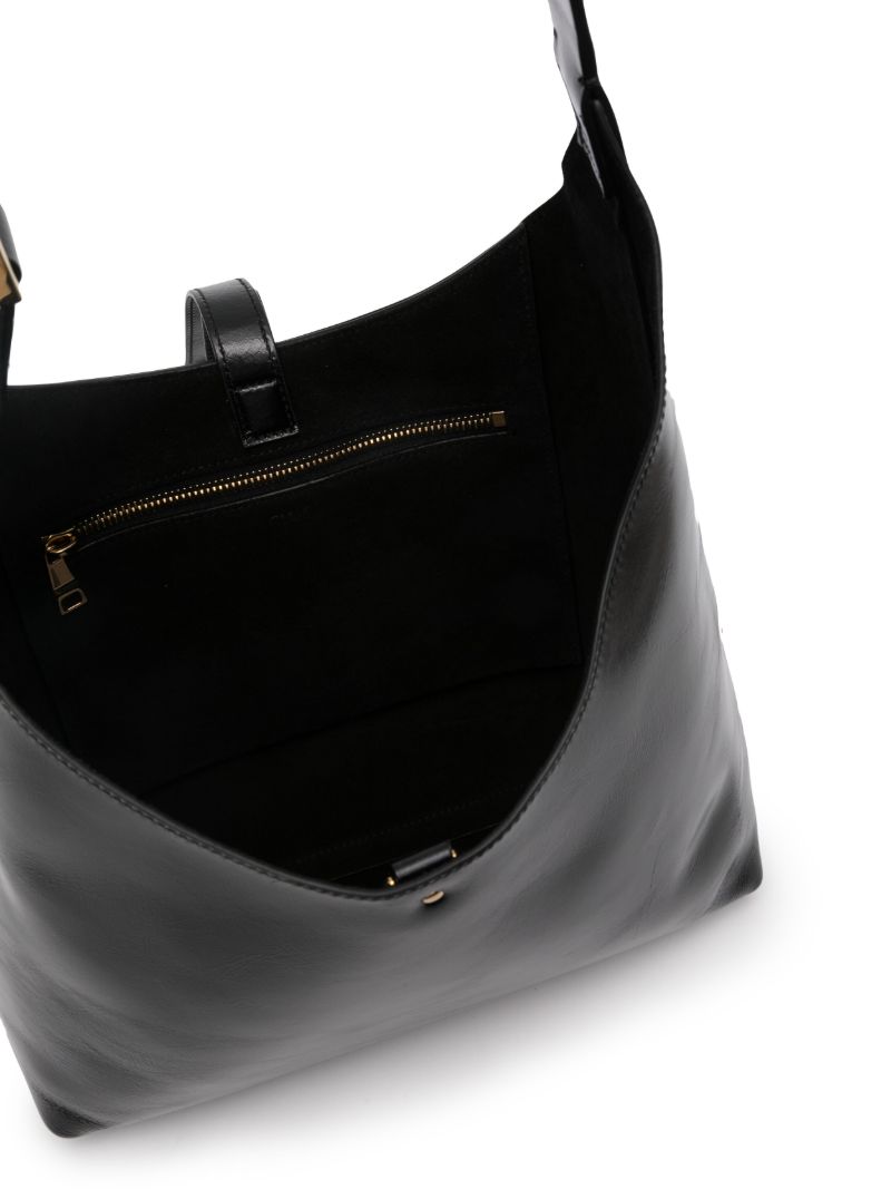 Black Marcie Small Leather Shoulder Bag