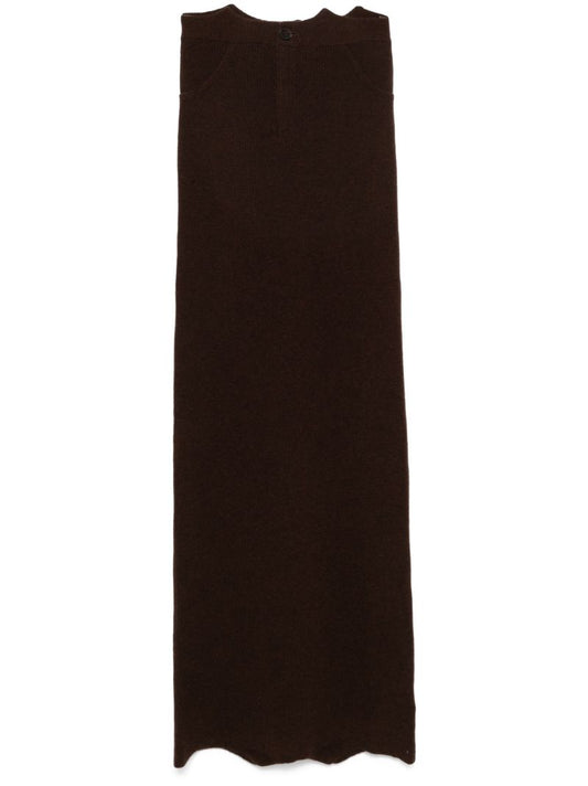 Brown Cashmere Skirt