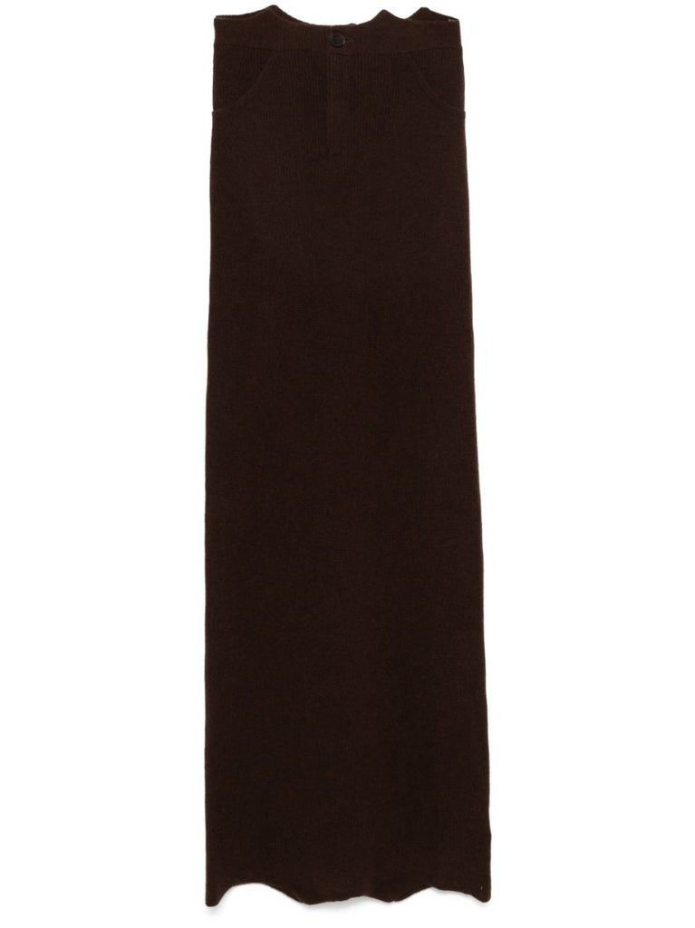 Brown Cashmere Skirt