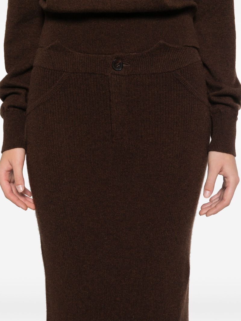 Brown Cashmere Skirt