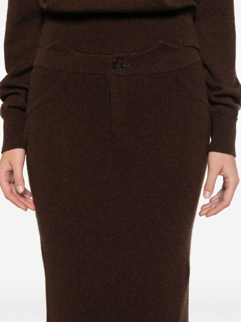 Brown Cashmere Skirt