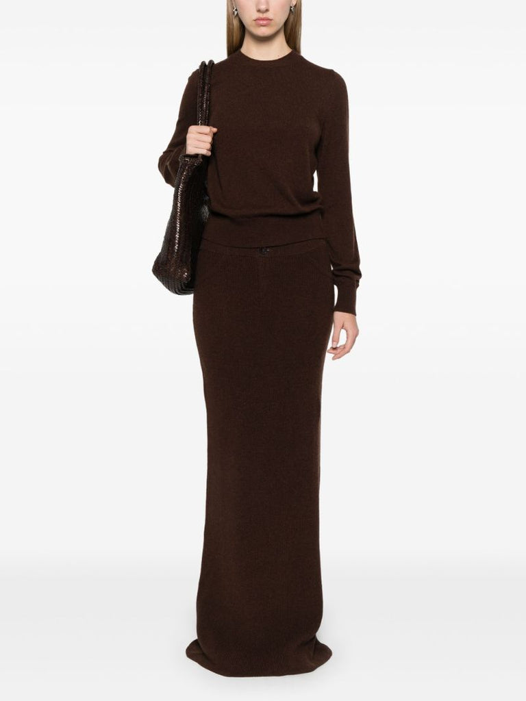 Brown Cashmere Skirt