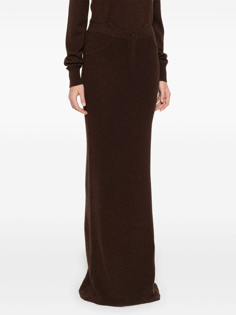 Brown Cashmere Skirt