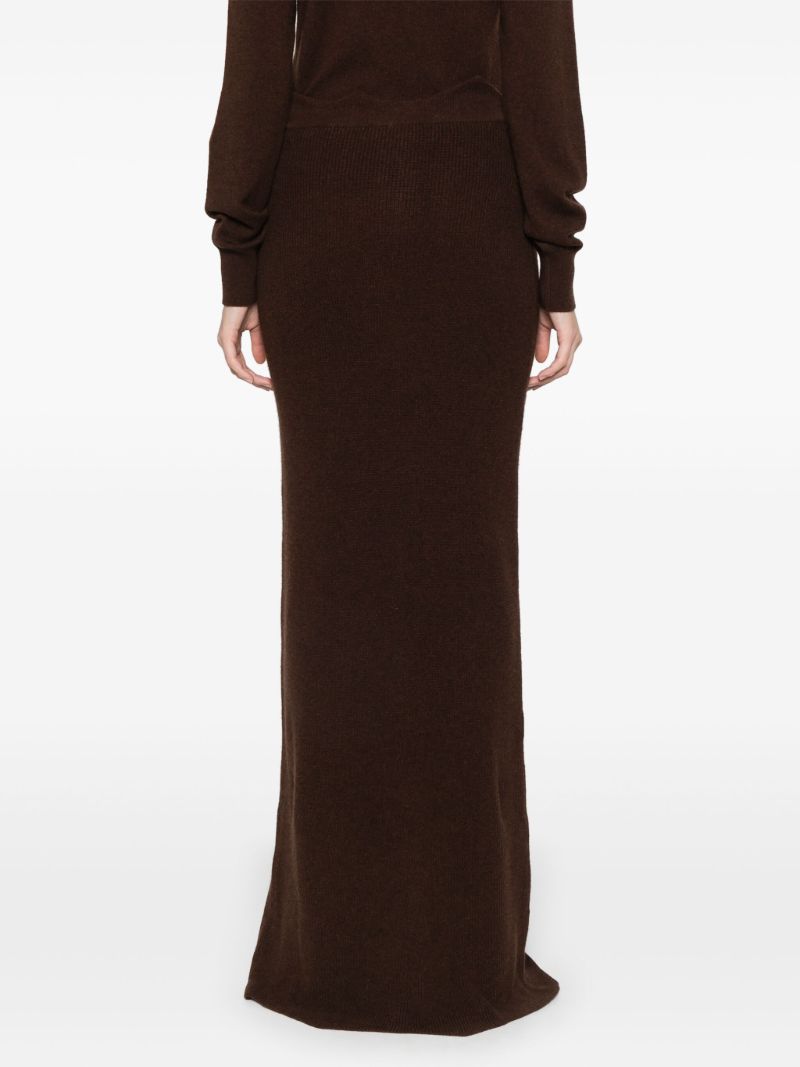 Brown Cashmere Skirt