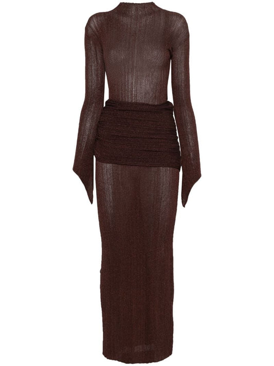 Brown LamÃ_x0083_Â© Gown