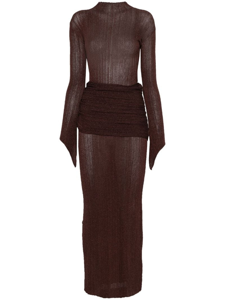 Brown LamÃ_x0083_Â© Gown