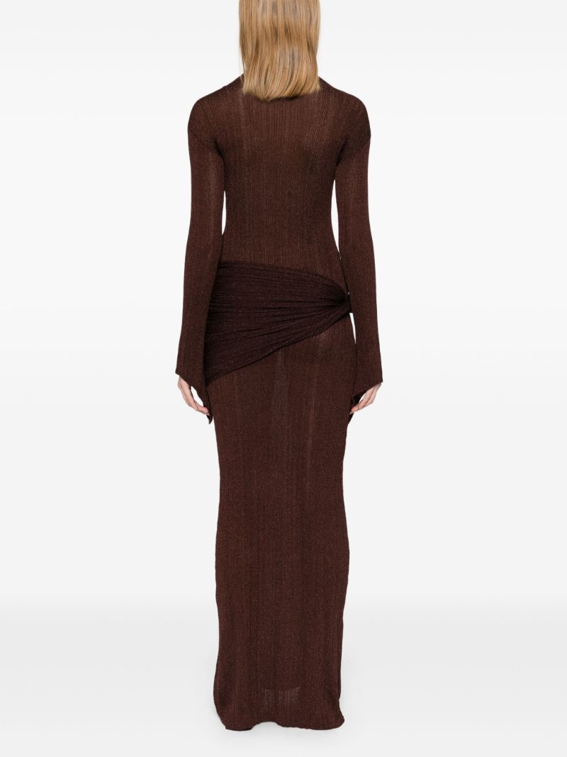 Brown LamÃ_x0083_Â© Gown
